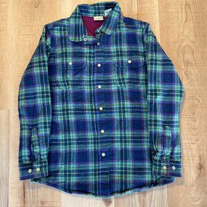 Women's Scotch Plaid Flannel Shirt, Sherpa-Lined Shirt Girl's 14-16